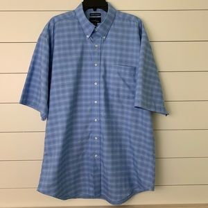 Blue white plaid studio bill blass